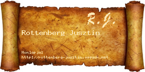 Rottenberg Jusztin névjegykártya
