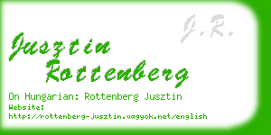 jusztin rottenberg business card